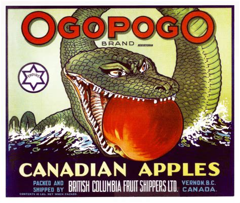 Ogopogo, Okanagan Lake Monster -- 1930s | Apple Box Label fr… | Flickr