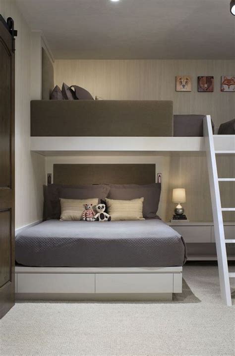 cozy-and-minimalist-bunk-bed-design-for-small-room | HomeMydesign