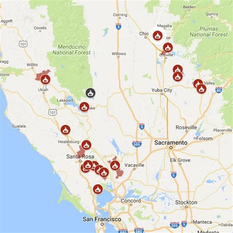 Northern California Wildfire Map - Printable Maps