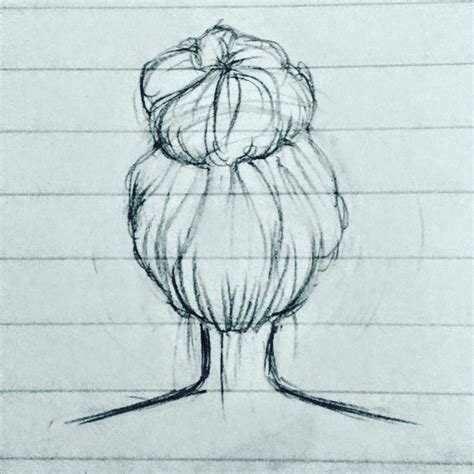 Messy bun drawing | Drawings, Art drawings, Sketches