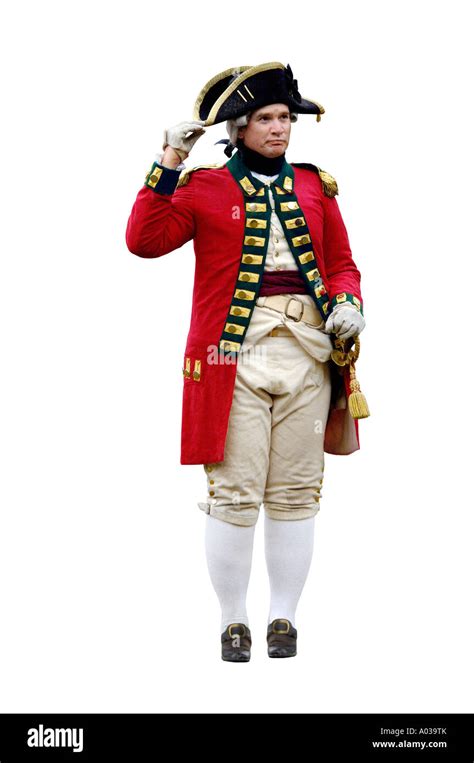 British soldier in a reenactment of the surrender at Yorktown Battlefield Virginia. Digital ...