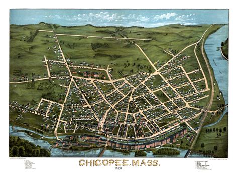 Beautifully detailed map of Chicopee, Massachusetts in 1878 - KNOWOL