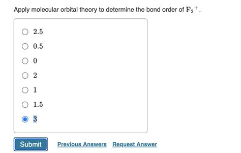 Solved Apply molecular orbital theory to determine the bond | Chegg.com