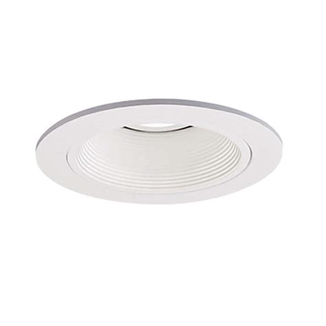 Halo 4 in. White Recessed Lighting Low-Voltage Trim with White Coilex Baffle-1493W - The Home Depot