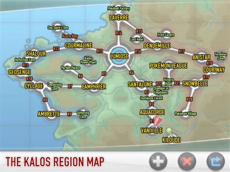 Kalos Region Map | Kalos region, Pokemon kalos, Pokemon