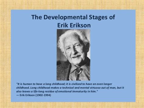 Erik Erikson Development Stages