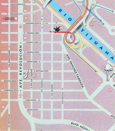 Tijuana Downtown Map