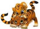Cute Little Tigers PNG Cartoon Clipart | Gallery Yopriceville - High-Quality Free Images and ...