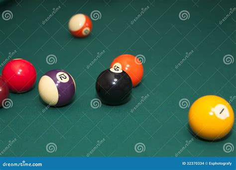 Pool balls stock photo. Image of table, noturna, entertainment - 32370334