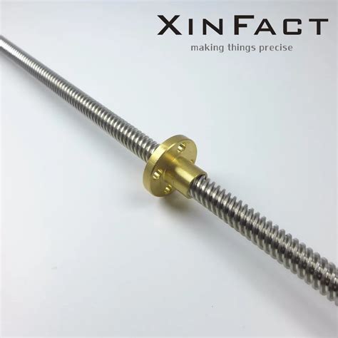 Stainless steel threaded rod with Brass Nut for OX CNC,T8 8mm Lead ...