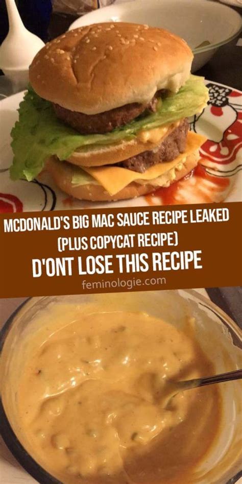 How To Make Big Mac Sauce - | Big mac sauce recipe, Mcdonald's big mac ...