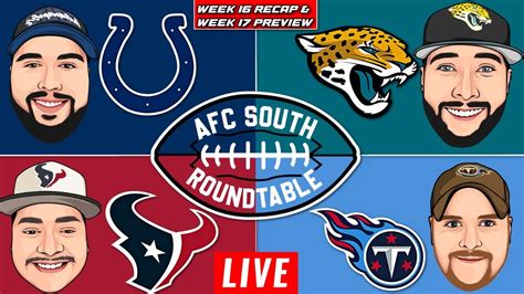 AFC South Roundtable: This Division is Getting CRAZY! Week 16 RECAP & Week 17 PREVIEW - YouTube