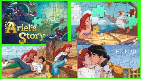 Disney Princess Ariels Story Jigsaw Puzzle Games for kids - YouTube