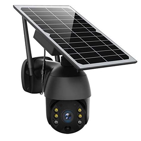 Solar Powered Wireless Security Camera Outdoor,ENSTER Pan Tilt WiFi ...