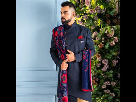 Virat Kohli Gives Traditional Goals For Wedding With His Manyavar ...