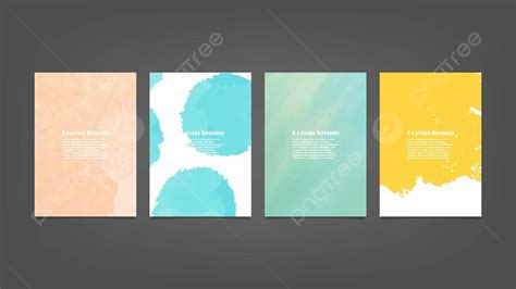 Colorful Watercolor Backgrounds For Posters Brochures And Flyers Vector, Vector, Sketch, Blur ...