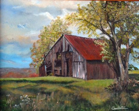 Pin by Merrit Cornett on Painting ideas | Farmhouse paintings, Farm scene painting, Barn art