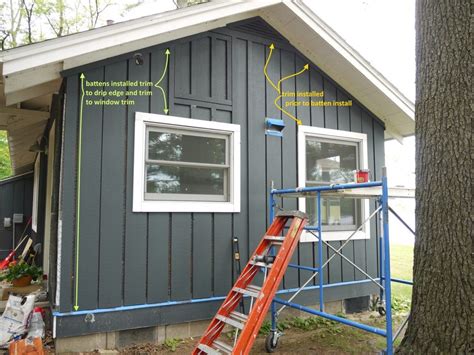 Install trim and then battens for board and batten siding install ...