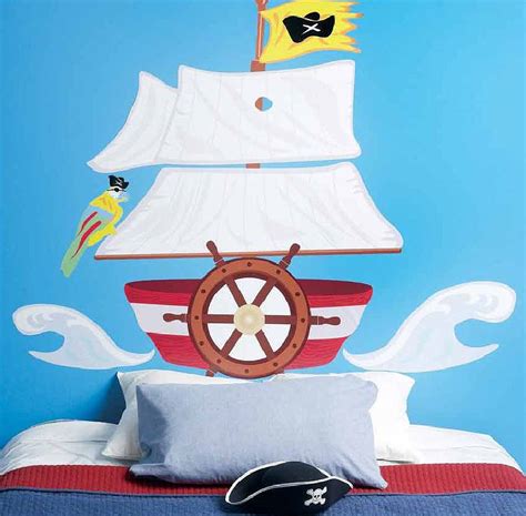 Pirate Ship Headboard Wall Sticker By TheLittleBoysRoom ...