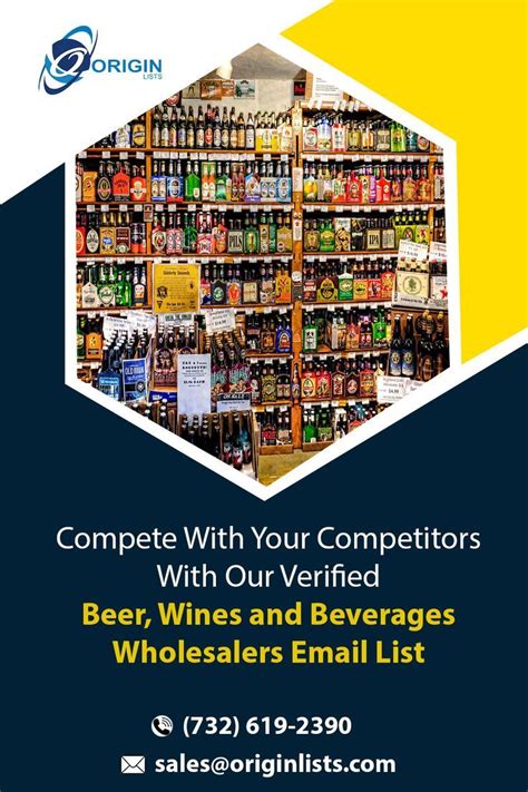 Beer, Wine and Beverages Wholesalers Email List 2022 in 2022 | Email list, Beverages, List