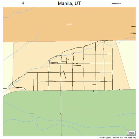 Manila Utah Street Map 4947620