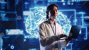 Admin Doing AI Human Brain Simulation Stock Image - Image of innovation, science: 293601181