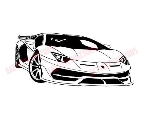 Lamborghini Aventador Drawings