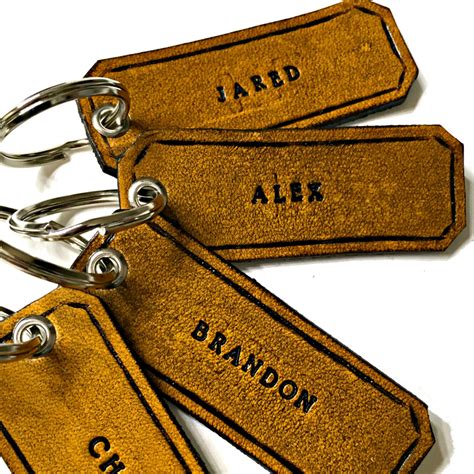 Personalized Leather Keychain