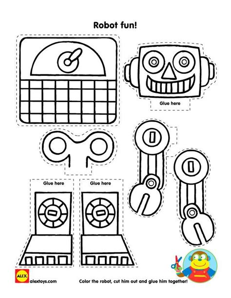 Printable Robot Cut Out Template - Printable Word Searches