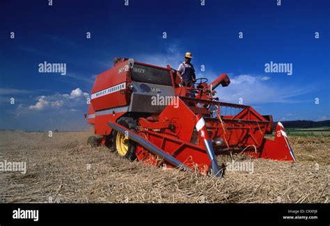 Red Combine Harvester High Resolution Stock Photography and Images - Alamy