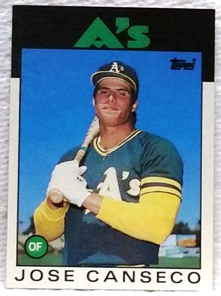 Jose Canseco Rookie 1986 Topps Traded #20T Oakland Athletics, A's Star ...