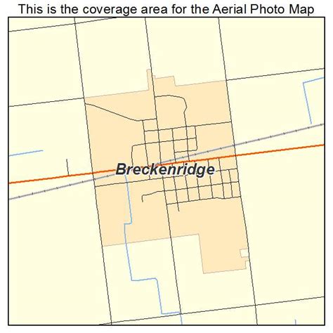 Aerial Photography Map of Breckenridge, MI Michigan