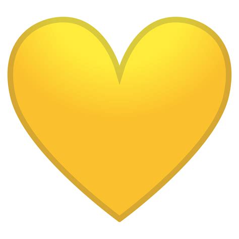 Yellow heart Icon | Noto Emoji People Family & Love Iconset | Google