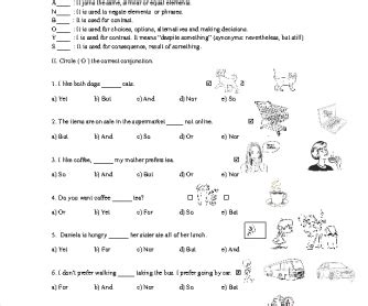 Fanboys (Coordinating Conjunctions) Exercise