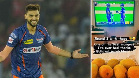 MI vs RCB IPL 2023: Naveen-ul-Haq feasts on mangoes as Mumbai Indians ...