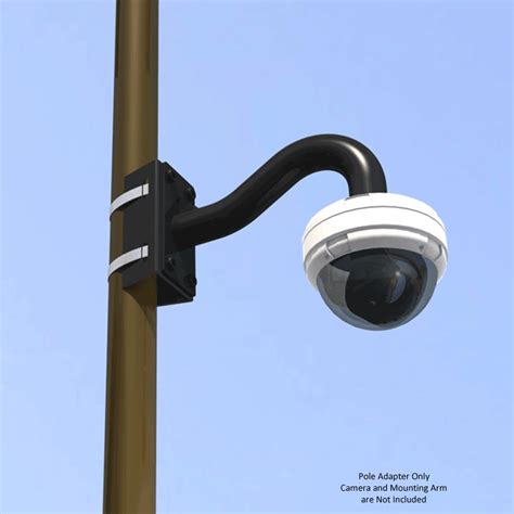 Crimson Pole Mount Adapter for RW12 Security Camera Mount Black RP12