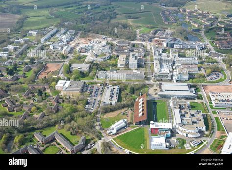 An aerial view of the campus of Warwick University Stock Photo - Alamy