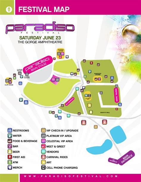 Paradiso Festival Map The Gorge Amphitheater, Carnival Rides, Phone Charging, Life Is An ...