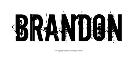 Brandon Name Tattoo Designs