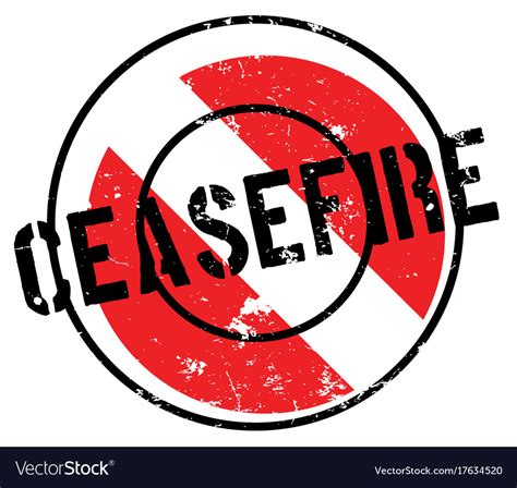 Ceasefire rubber stamp Royalty Free Vector Image