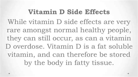 Side Effects of Vitamin D3 | Vitamin d3, Side effects, Vitamin d side effects