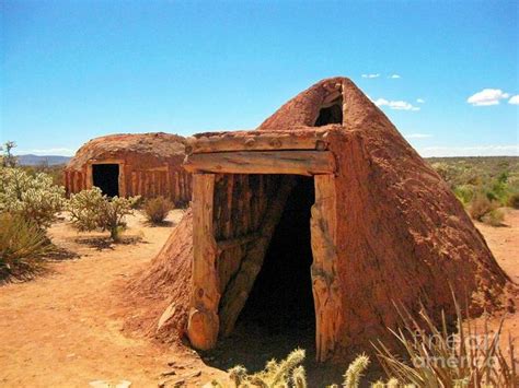 Navajo Indians Shelter | Native American Shelters Photograph | Native american houses, American ...