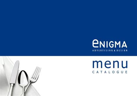 Enigma Menu Catalogue by Enigma Global - Issuu