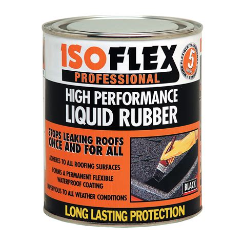 Isoflex Liquid Rubber Black Roof Sealant 750ml | Departments | DIY at B&Q