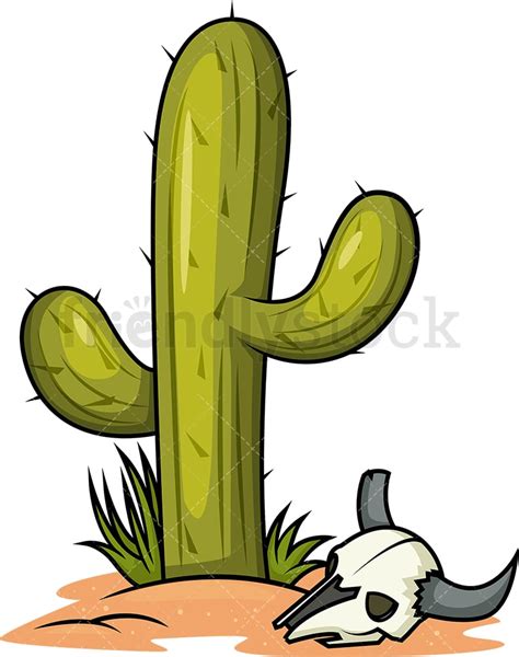 Desert Cactus Cartoon Clipart Vector - FriendlyStock