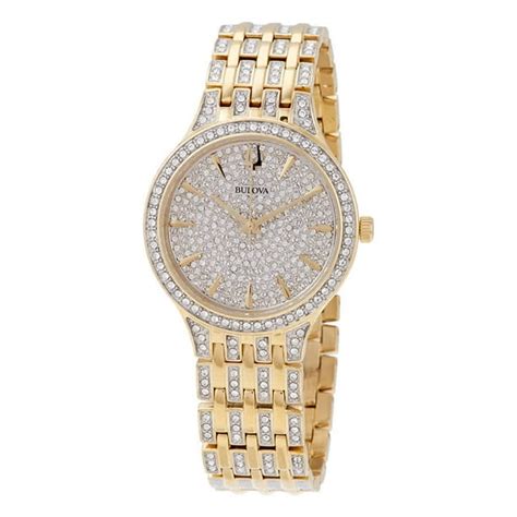 Bulova - Bulova Phantom Crystal Pave Dial Ladies Watch 98L263 - Walmart ...