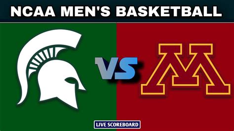 Michigan State vs Minnesota | NCAA Men's Basketball Live Scoreboard - YouTube