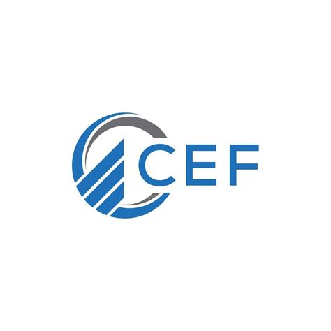 CEF Flat accounting logo design on white background. CEF creative initials Growth graph letter ...