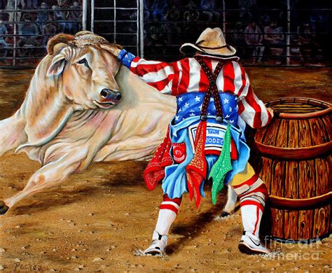 Rodeo Clown Painting by Pechez Sepehri - Fine Art America