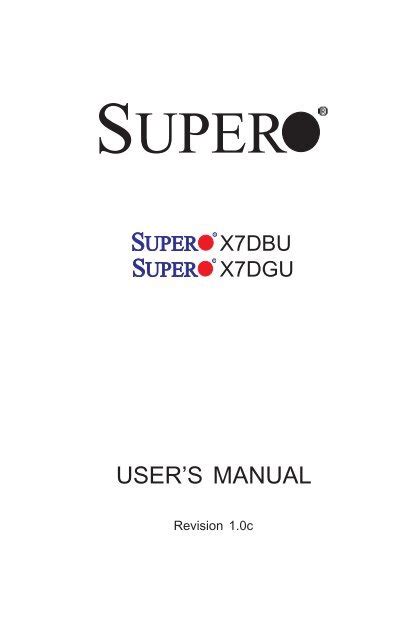 Motherboard Manual (pdf) - Supermicro